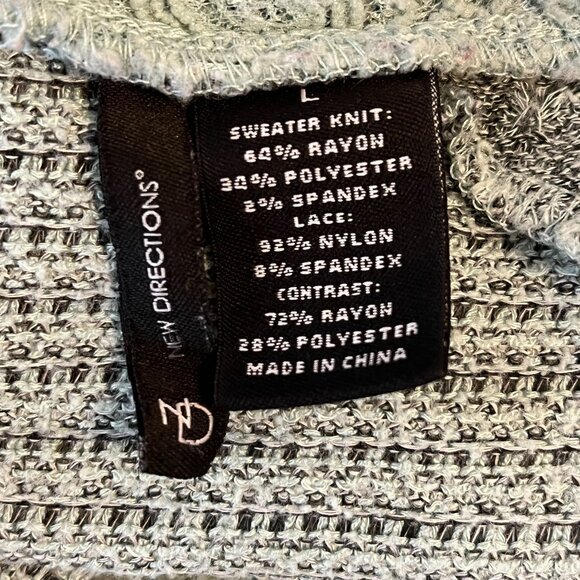 New Directions Green Short Sleeve Knit Sweater Top L – Fall Casual - Picture 11 of 11